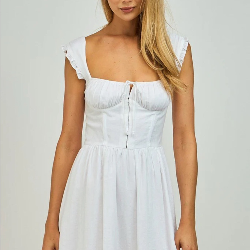 White mini dress, worn once, size small